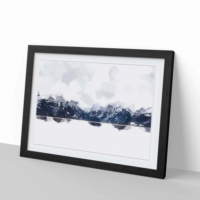 The Rocky Mountains in Colorado in Abstract - Picture Frame Graphic Art Print, 40cm H x 60cm W x 2cm D, Black