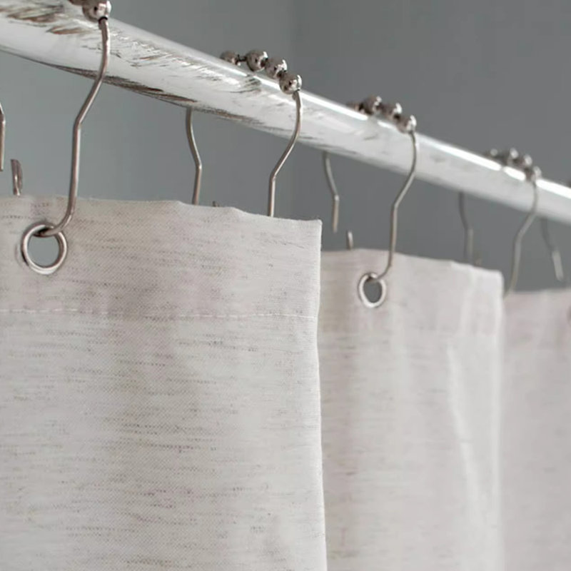 Rideau de douche en mélange de lin