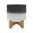 Ceramic and Wood Planter on Stand-666902694-548712989