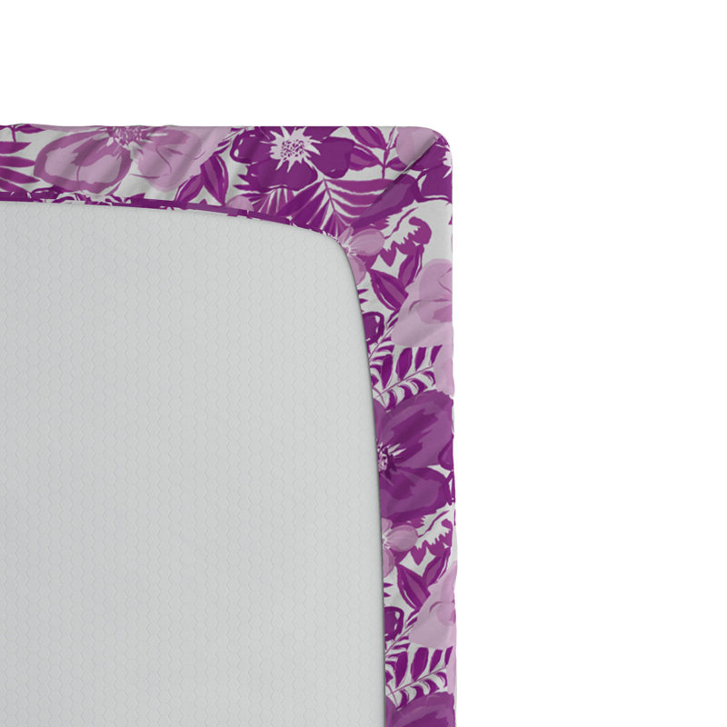 Microfiber Floral Fitted Sheet, Twin XL Fitted Sheet