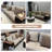 Khaki Genuine Leather Modular Sofa cushion couch-1992052374