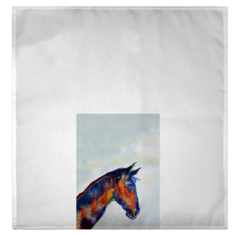 Serviette à main cheval