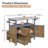 54.33" Farmhouse Rolling Outdoor Kitchen Cart-1993734108