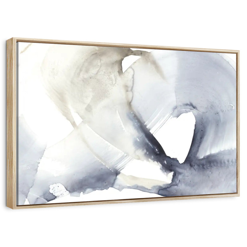 Wave Break II, 25 po x 17 po, Cadre flottant en bois naturel