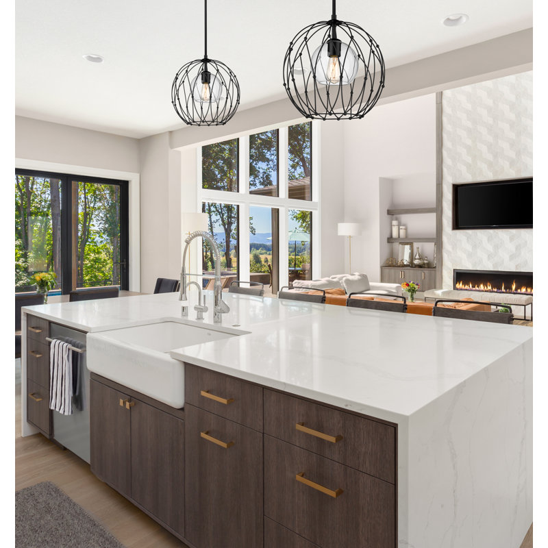 Aafrin 1 - Light Kitchen Island Pendant, 97.5" H x 16" W x 16" D