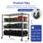4-Shelf 48"W x 24"D Heavy Duty Adjustable Wire Shelving Unit with Casters-1179369838-1179369833