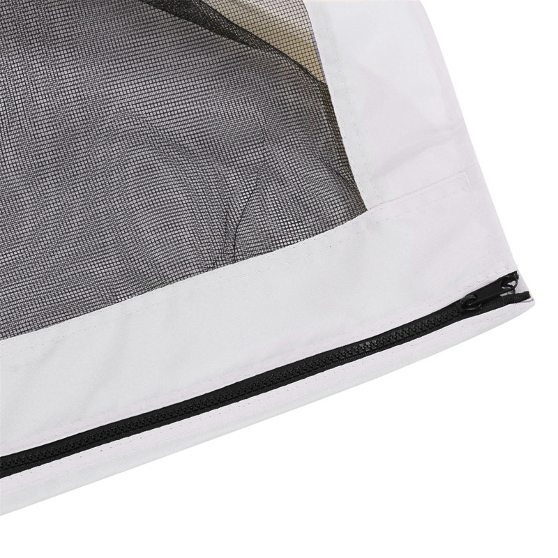 Outsunny 10' X 13' Replacement Mesh Sidewall Netting For Patio Gazebos And Canopy Tents With Zippers (Sidewall Only)