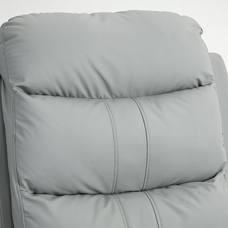 Sharnea Faux Leather Recliner, Gray