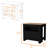 Black Kitchen Island With Generous Storage Systems - 3 Shelves 2-Door To Keep Your In-282068693