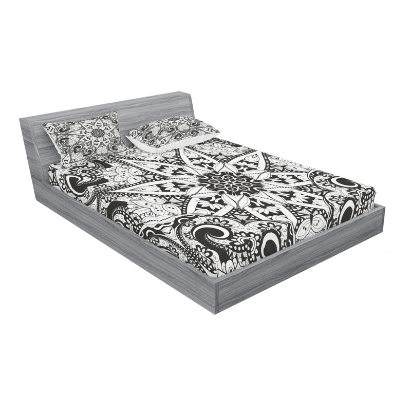 Ensemble de literie Eastern Lace Like Universe, Ensemble de draps pour lit double avec un drap-hou