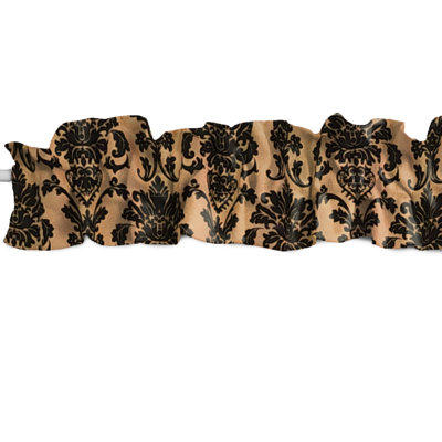 Floral Poplin Damask Curtain Sleeve Topper Window Valance