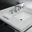Marble Rectangle Widespread Console Bathroom Sink with Overflow-50233726