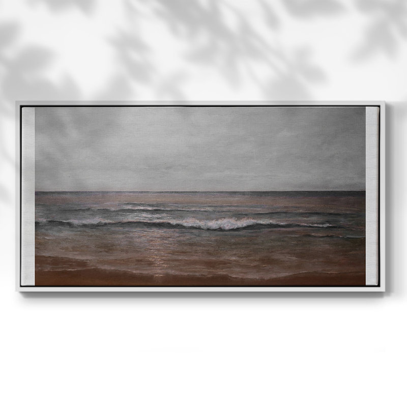 Série paysage - MLxx - Toile tendue avec châssis encadré - Prêt à être accroché, H 17 po x l 33 po, Blanc