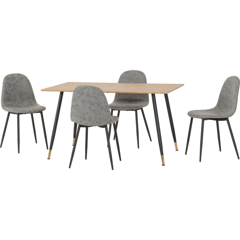 Addiemae 4 - Person Dining Set, Grey