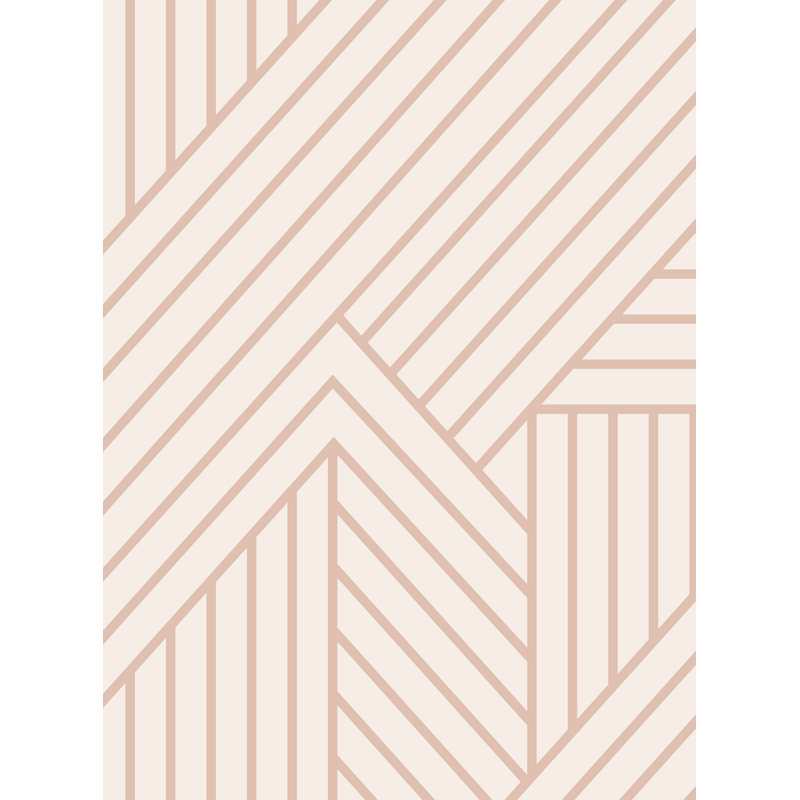 Carrelage de papier peint Williamstown, Corail, L 2 pi x L 18 pi