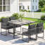 Steel Patio Dining Set Table,