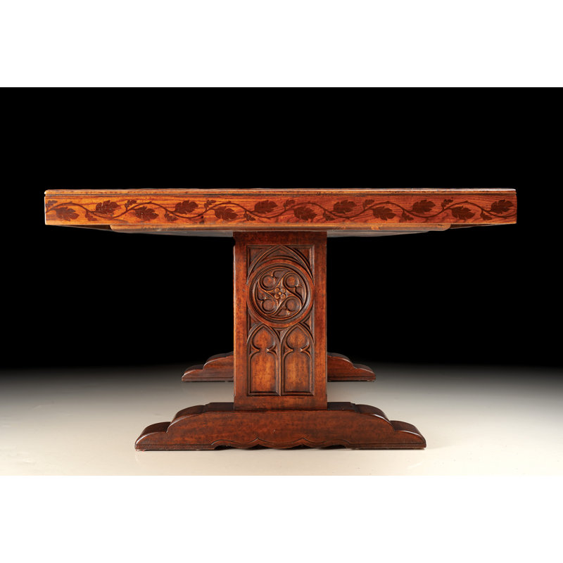 Extendable Walnut Solid Wood Dining Table