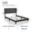 Adjustable Height Linen Upholstered Platform Bed with Tufted Headboard, Queen size, Box Spring Required-356007899-356007898