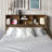 Pomona Queen Bookcase Headboard with Charging Station & Storage-754151845-754151849