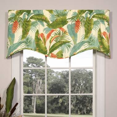 Bless international Floral Sateen Ruffled 54'' W Window Valance in