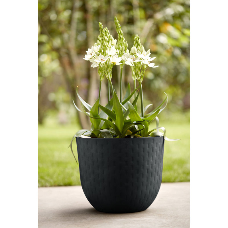 Plant Pot, Onyx Black, 38.4 x 46.5 x 46.5
