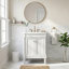 Meuble-lavabo de 18 po de style français avec lavabo en céramique, charnières à fermeture douce et tablette de rangement réglable pour les petites salles de bain-130829622-131135390