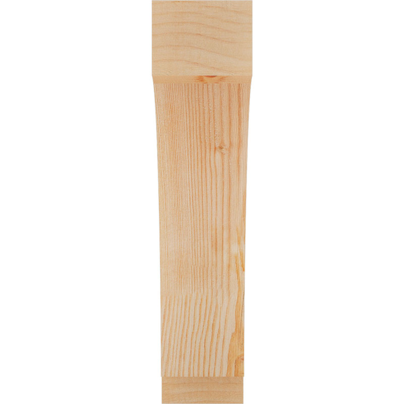 Attelle impériale du genou, Sapin de Douglas, H 18 po x l 4 po x P 14 po, Brute