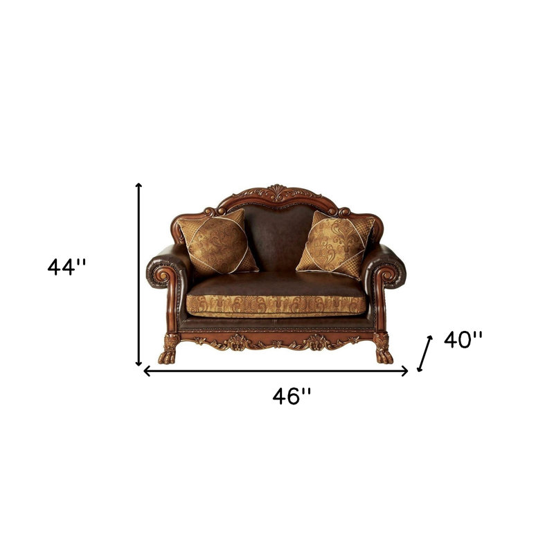Chaise avec accoudoirs et coussin touffetés 46 po