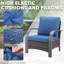 Ensemble de chaises d'extérieur 4 pièces avec foyer au gaz propane Winston Porter-107381694