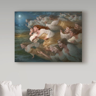 « the herald anges », reproduction de peinture à l’acrylique sur toile tendue