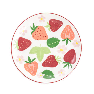 10 assiettes à hors-d'œuvre Strawberry Street, fraises