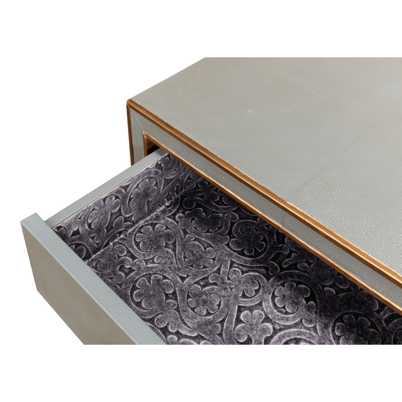 Table de chevet 1 tiroir Shagreen Gabriella, Gris orage