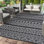 Tapis d'extérieur imperméable 9 pi x 12 pi pour dégagement de patio, tapis de camping en paille en plastique réversible pour l'extérieur, tapis de grand tapis pour camping-car, camping, terrasse, balcon, plage, pique-nique, tapis résistant aux rayon