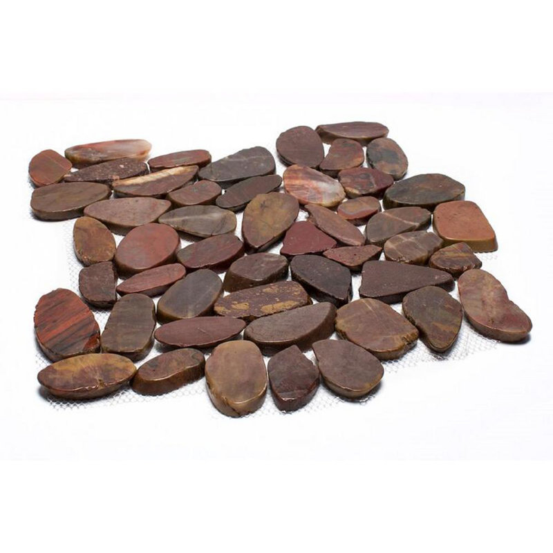 Rainforest Random Sized Natural Stone Pebbles Mosaic Wall & Floor Tile