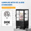 Réfrigérateur commercial de présentation de pâtisserie commerciale, verre à double couche, marchandiseur refroidi à l'air de 2,0 pieds cubes