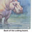 Hippopotamus Glass Cutting Board Large