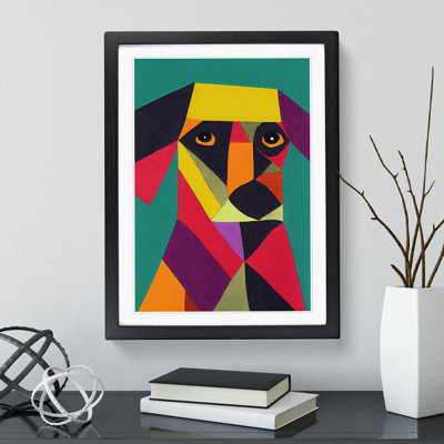Dog In Abstract No.3 - Single Picture Frame Print