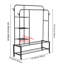 Eirny 120cm Rolling Clothing Rack