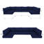 Ensemble 14 pièces de coussins modulaires d'extérieur, seulement des coussins, un coussin de dossier de siège épais de 4 po, des coussins de remplacement pour canapé de patio pour 6 sièges-1049095772