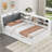 Sturdy Wood Daybed Platform Bed | Storage Headboard, Rotatable Shelf & Trundle for Guest Rooms-255346994-255346993