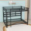 Metal Bunk Bed With Storage Cabinets And LED Lights