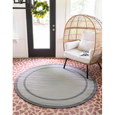 Tapis intérieur / extérieur gris Rezzan