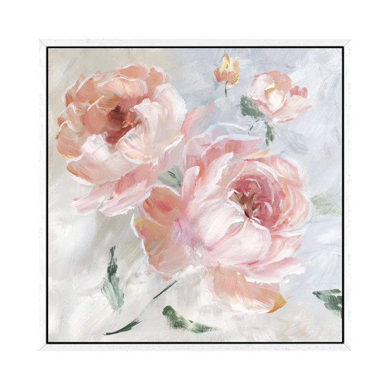 Rose Fasntasy by Nan - Painting on Canvas, White Framed, 45.72 cm H x 45.72 cm W