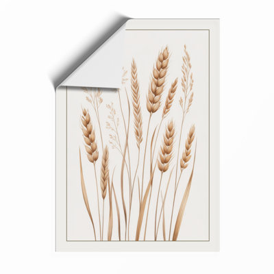 Grain Stalks Study Botanical - Framed Print