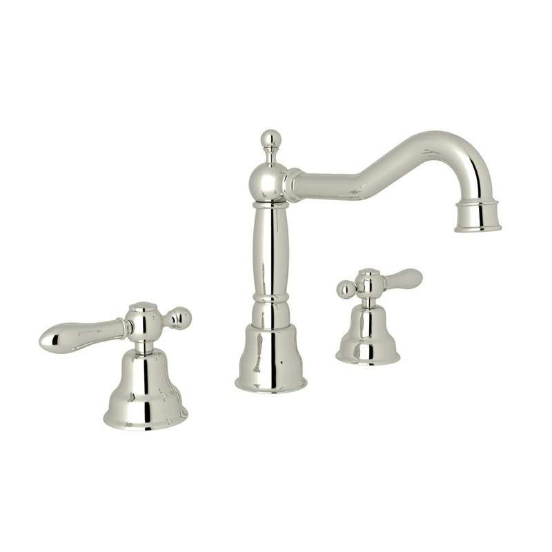 Arcana™ Widespread Lavatory Faucet with Column Spout, Lever, Polished Nickel