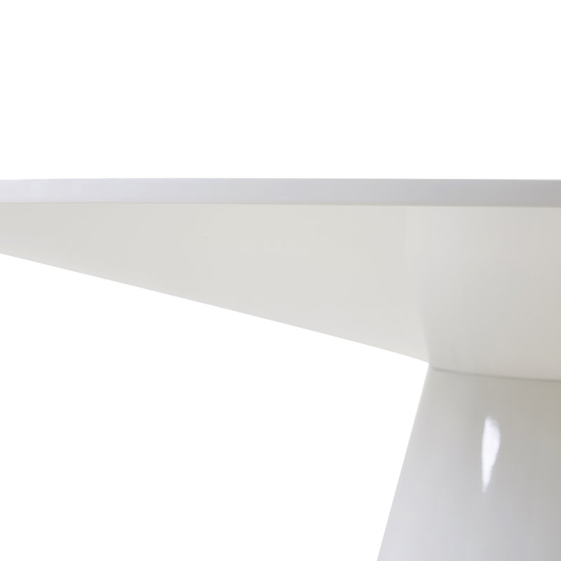 Table de salle à manger Royale, Blanc, H 29,5 po x l 54 po x L 54 po