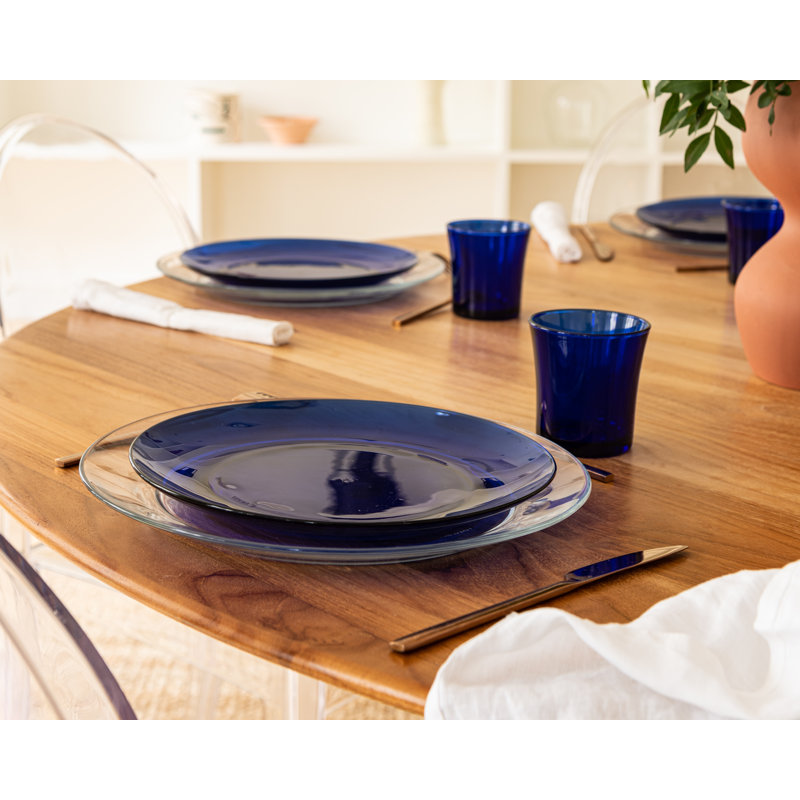 Duralex 23.5cm Glass Sapphire Dinner Plate