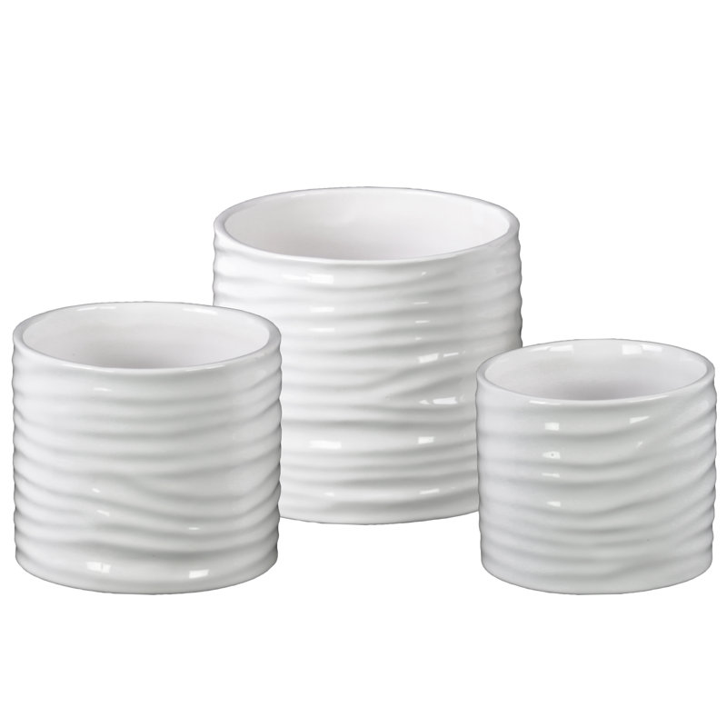 Dolin Ceramic Pot Planter, White