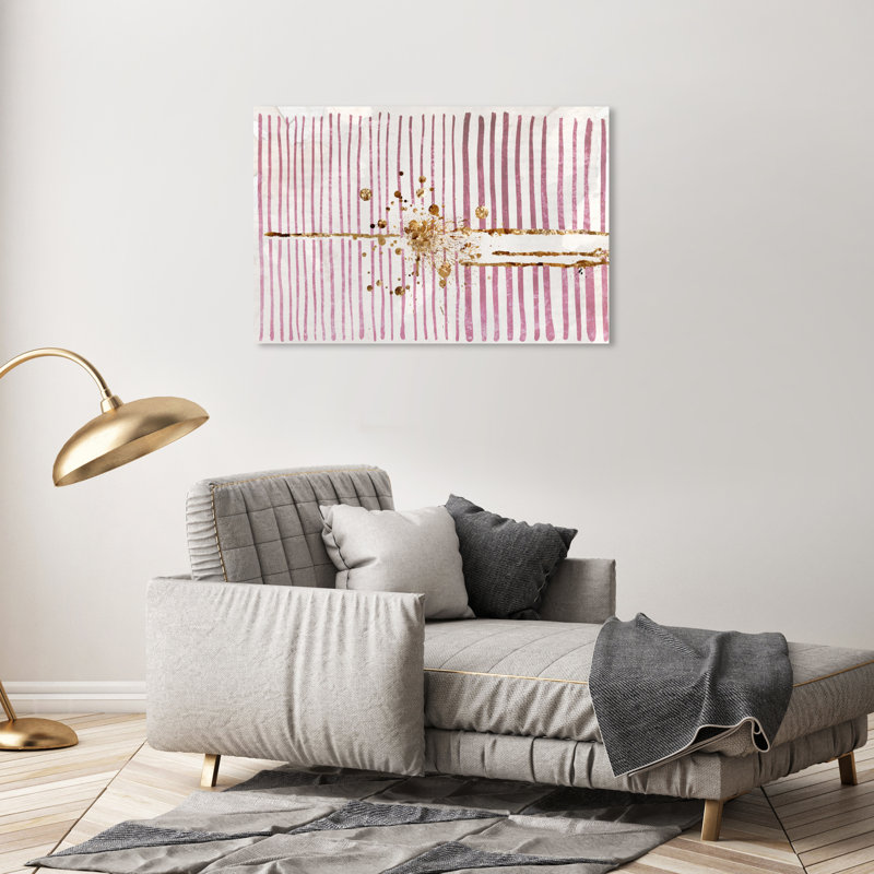 Love Force Field - rose - impression, H 24 po x l 36 po, Toile tendue