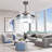 42" Sunali 4-Blade LED Chandelier Ceiling Fan with Remote Control and Light Kit
